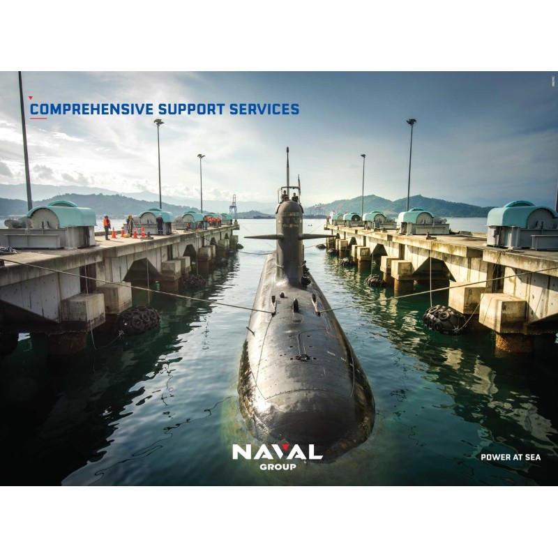 Submarine poster-Dockside view